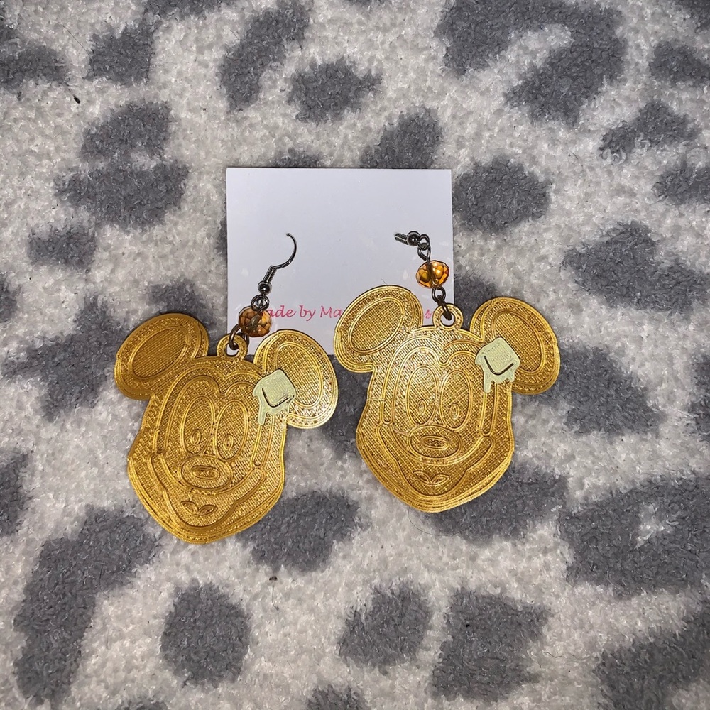 Mickey Waffle Earrings